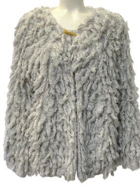 Forte_Forte Pearl Grey Shaggy Boucle Sweater